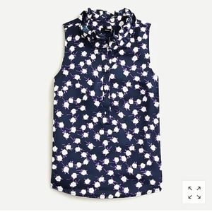 NWT 3X J Crew Blouse Scattered Peony Print
